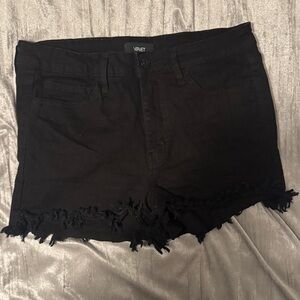 BUNDLE Black & White Frayed Jean Shorts